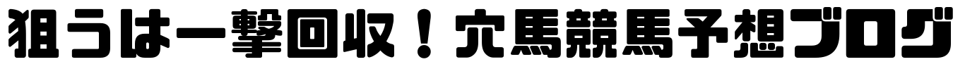 狙うは一撃回収！穴馬競馬予想ブログ
